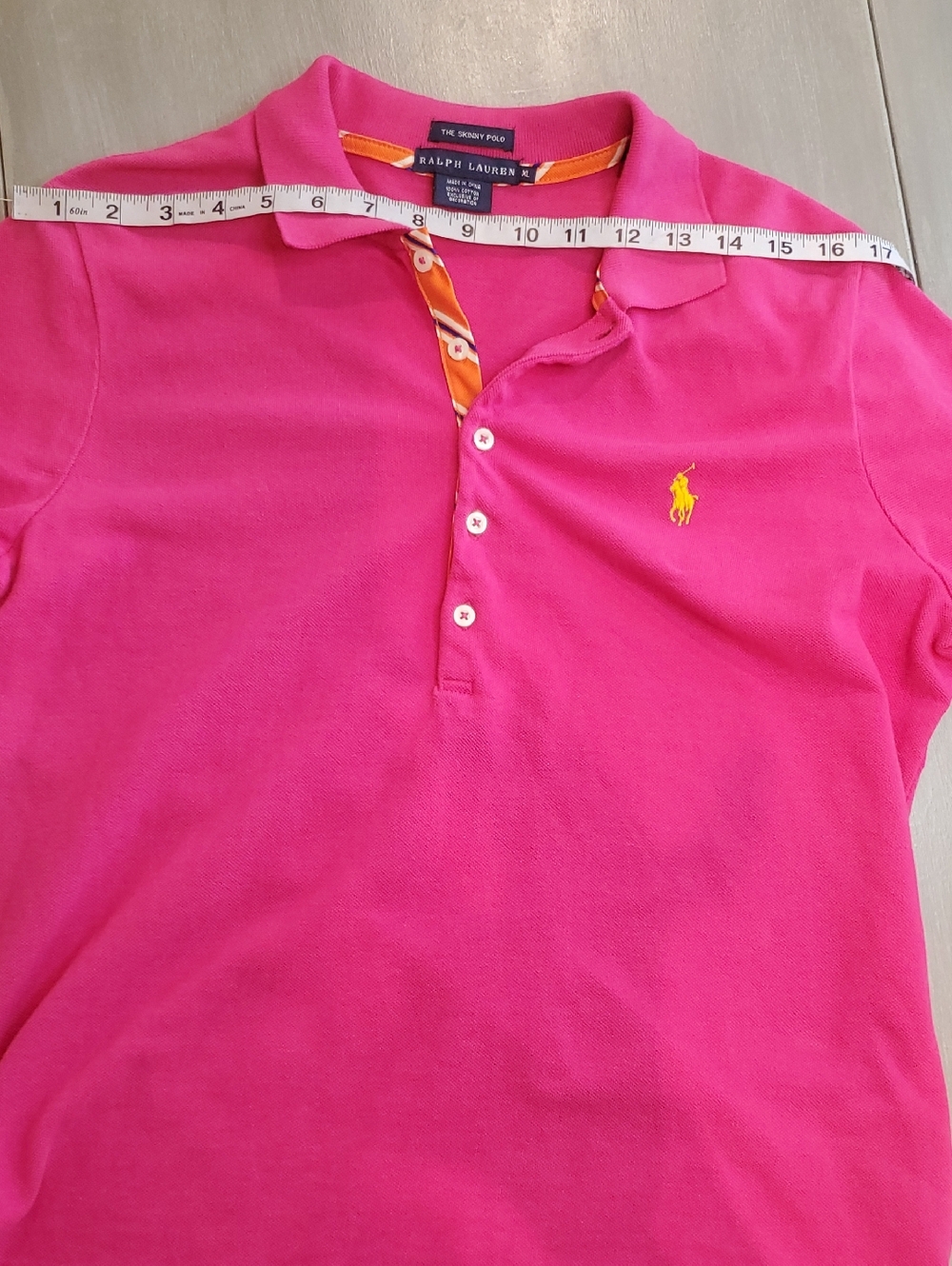 Ralph Lauren Pink Button-Down Polo with Yellow Pony - Picture 7 of 7